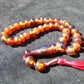 16 gr Hand Tasbih 33+2 Beads 8 mm Indonesian Bluish Red Amber for Healing 26TBS26
