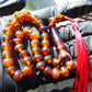 16 gr Hand Tasbih 33+2 Beads 8 mm Indonesian Bluish Red Amber for Healing 26TBS26