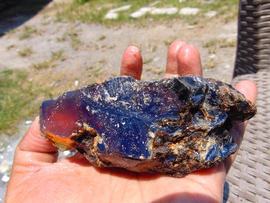 77 gram Rough Raw Indonesian Blue Amber for Healing RBAR82