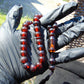 29gr Hand Tasbih 33+2 Beads 8 mm Indonesian Cherry Red Amber for Healing 26TBS46