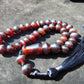 19 gr Hand Tasbih 33+2 Beads 8 mm Indonesian Cherry Red Amber for Healing 26TBS37