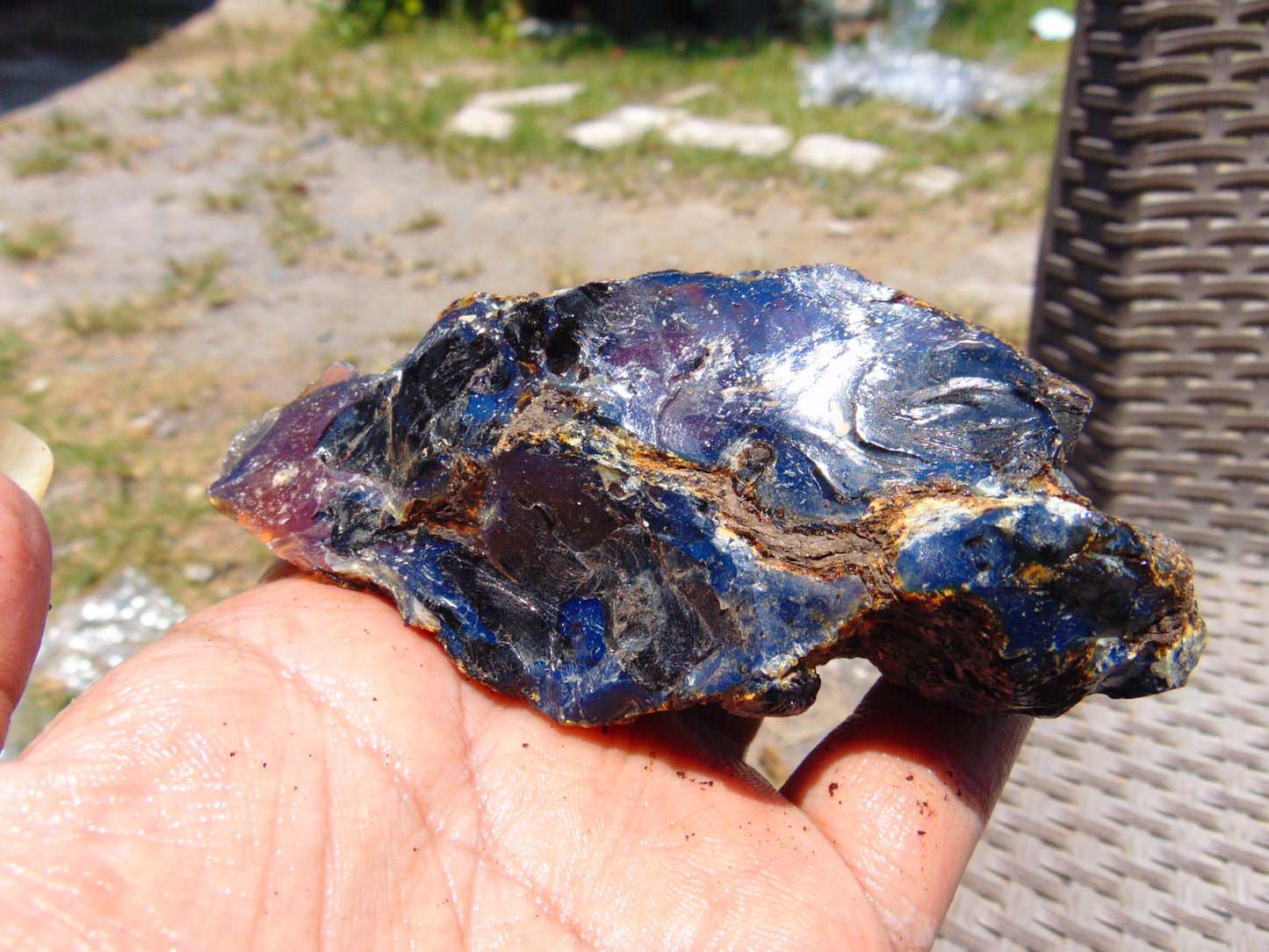 77 gram Rough Raw Indonesian Blue Amber for Healing RBAR82