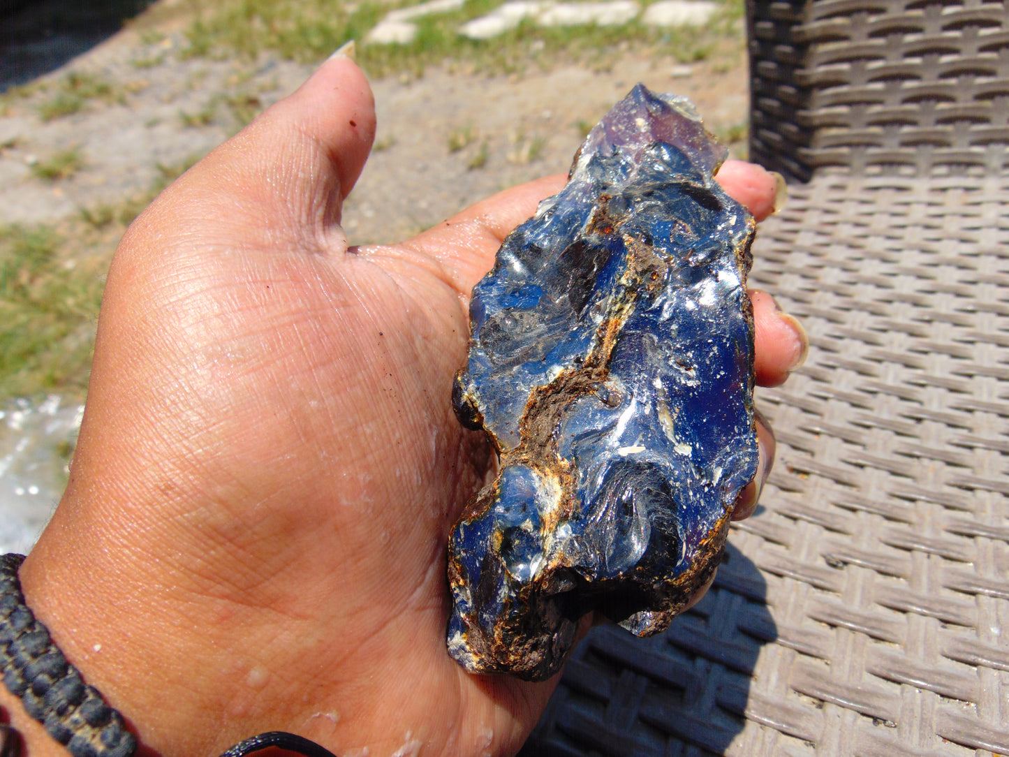 77 gram Rough Raw Indonesian Blue Amber for Healing RBAR82