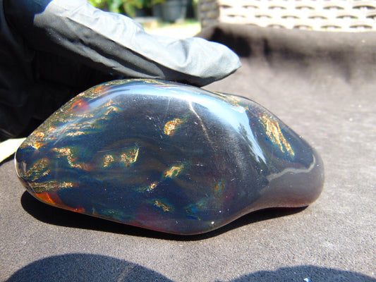 162 gr Blue Polished 131x55x46 mm Indonesia Blue Amber for Healing 25A172