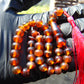 15 gr Hand Tasbih 33+2 Beads 8 mm Indonesian Bluish Red Amber for Healing 26TBS23
