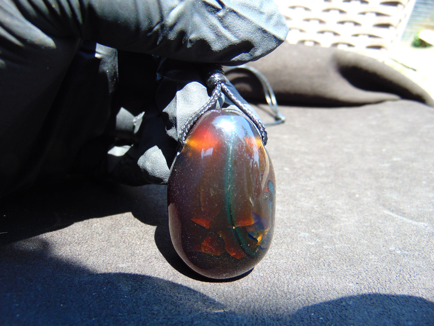 27 gr Teardrop Pendant 48x32 mm Indonesian Amber for Healing 25A58