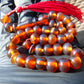 15 gr Hand Tasbih 33+2 Beads 8 mm Indonesian Bluish Red Amber for Healing 26TBS23