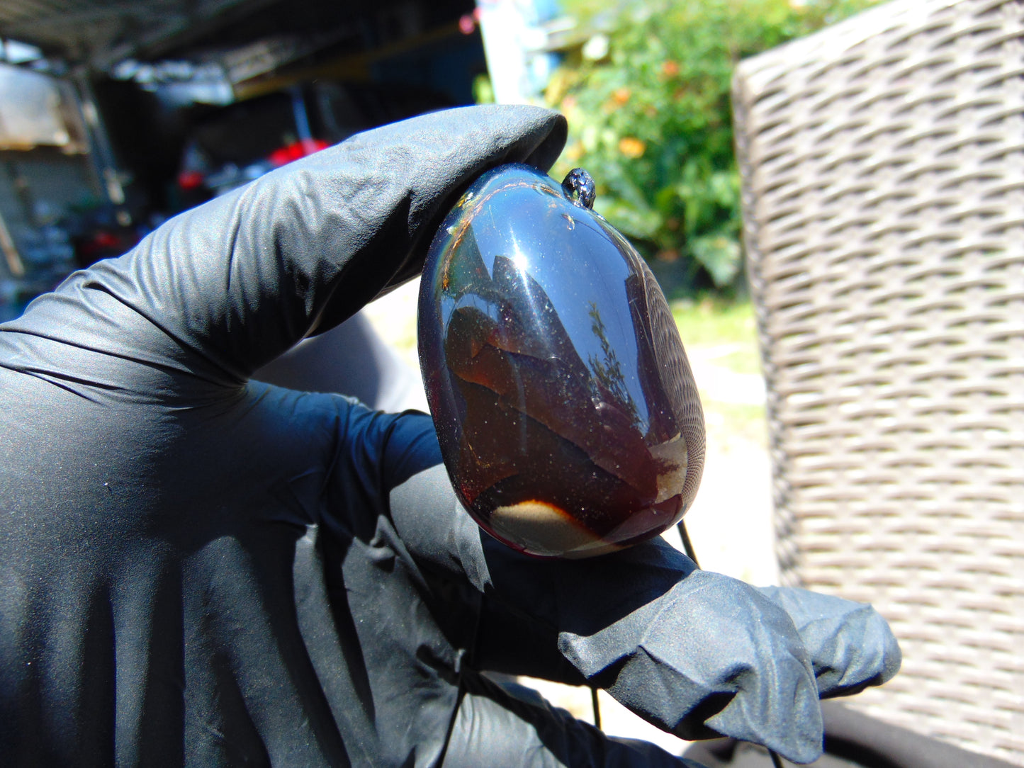 27 gr Teardrop Pendant 48x32 mm Indonesian Amber for Healing 25A58