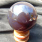 112 gr Shaped Ball Sphere Indonesian Blue Amber for Healing AJ1053