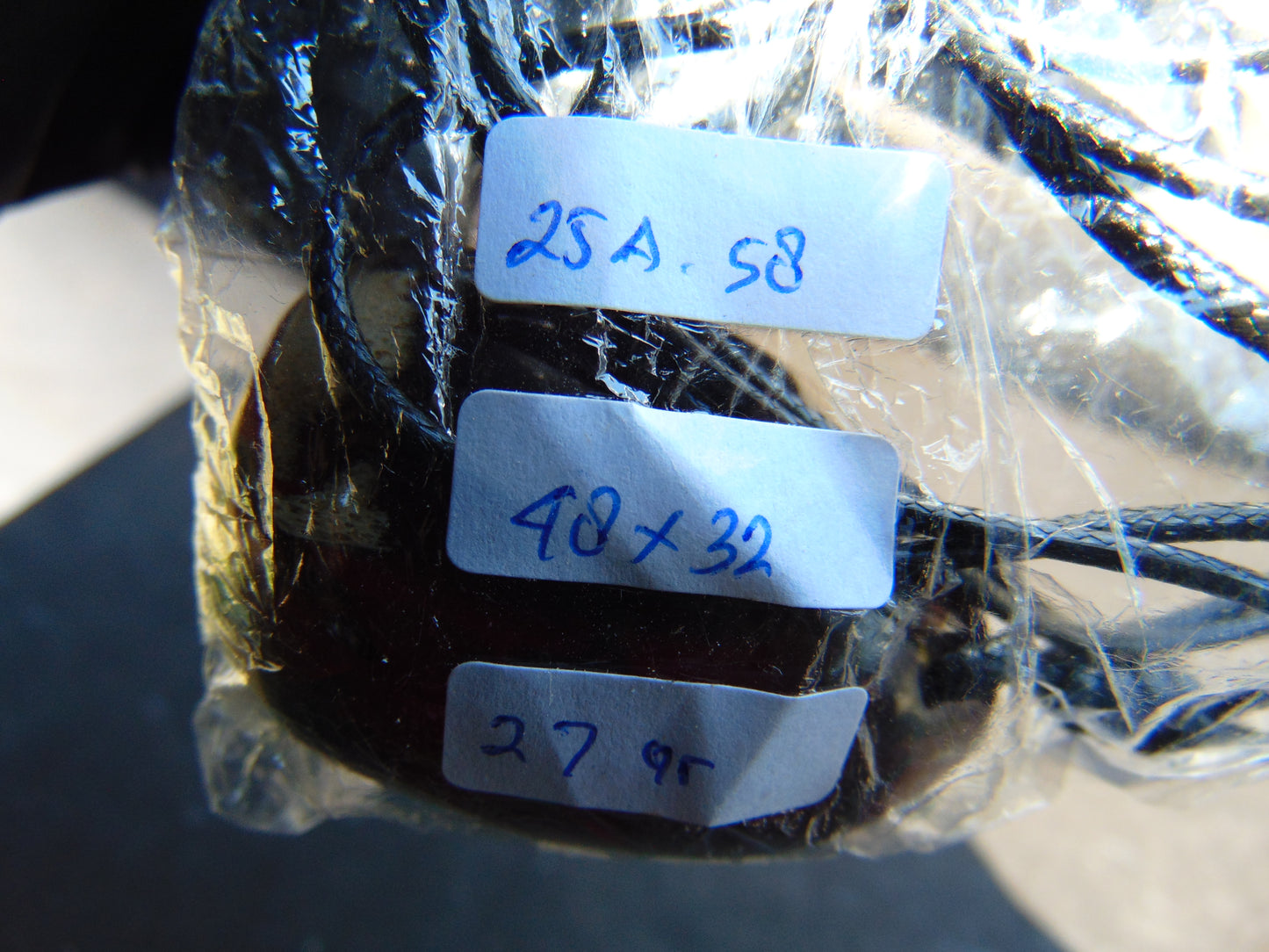 27 gr Teardrop Pendant 48x32 mm Indonesian Amber for Healing 25A58