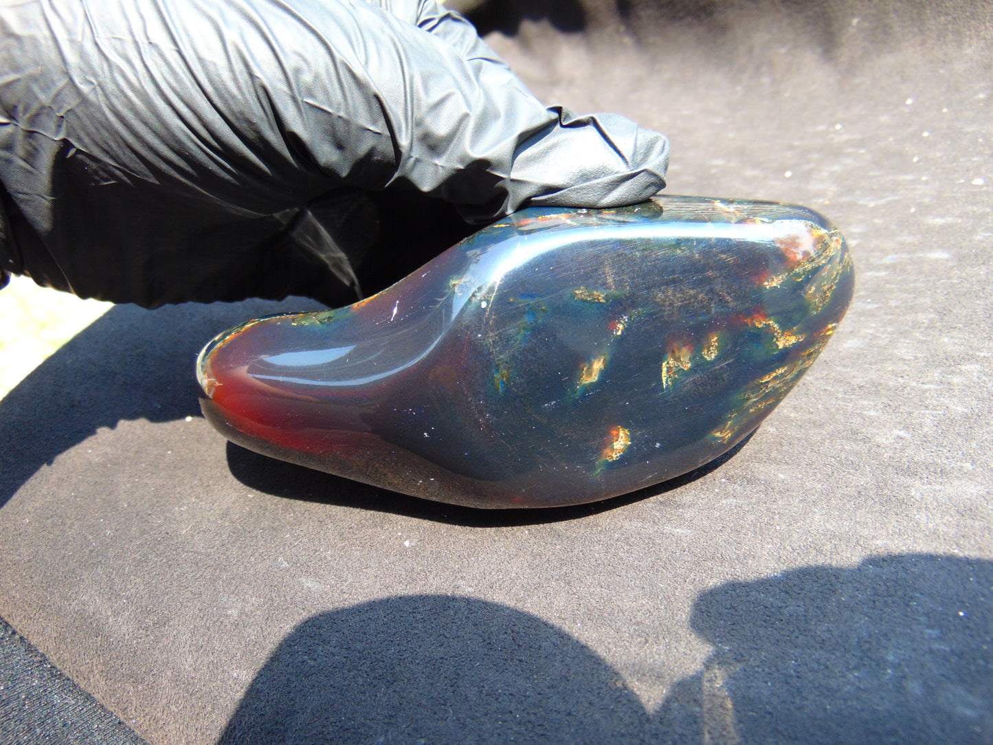 162 gr Blue Polished 131x55x46 mm Indonesia Blue Amber for Healing 25A172