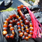 18 gr Hand Tasbih 33+2 Beads 8 mm Indonesian Cherry Red Amber for Healing 26TBS27