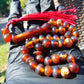 18 gr Hand Tasbih 33+2 Beads 8 mm Indonesian Cherry Red Amber for Healing 26TBS27