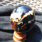 169 gr Shaped Egg 72x64 mm Indonesian Black Blue Amber for Healing AJ1068