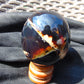 169 gr Shaped Egg 72x64 mm Indonesian Black Blue Amber for Healing AJ1068