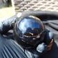 169 gr Shaped Egg 72x64 mm Indonesian Black Blue Amber for Healing AJ1068