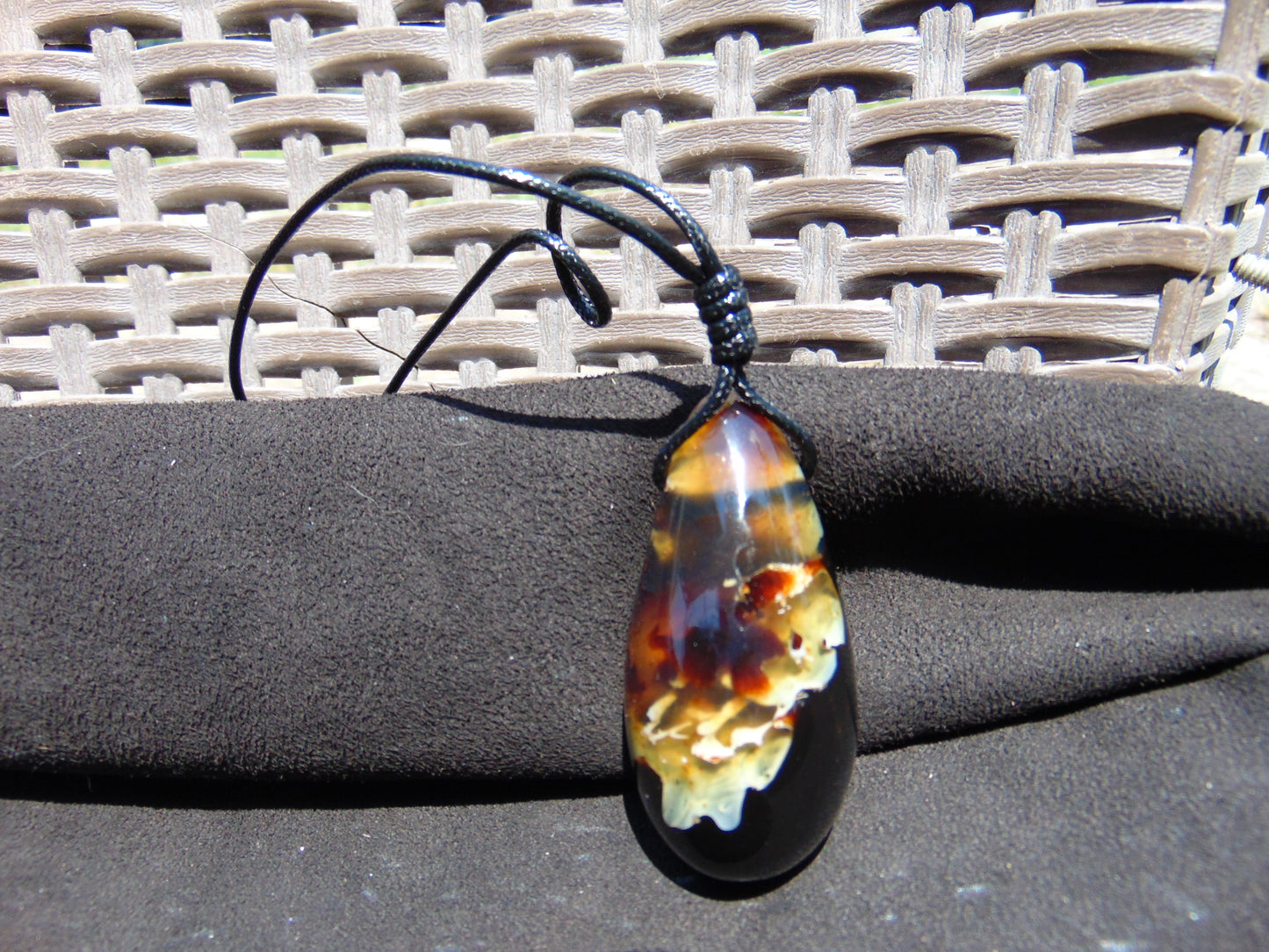 27 gr Teardrop Pendant Indonesian Amber for Healing 25N83