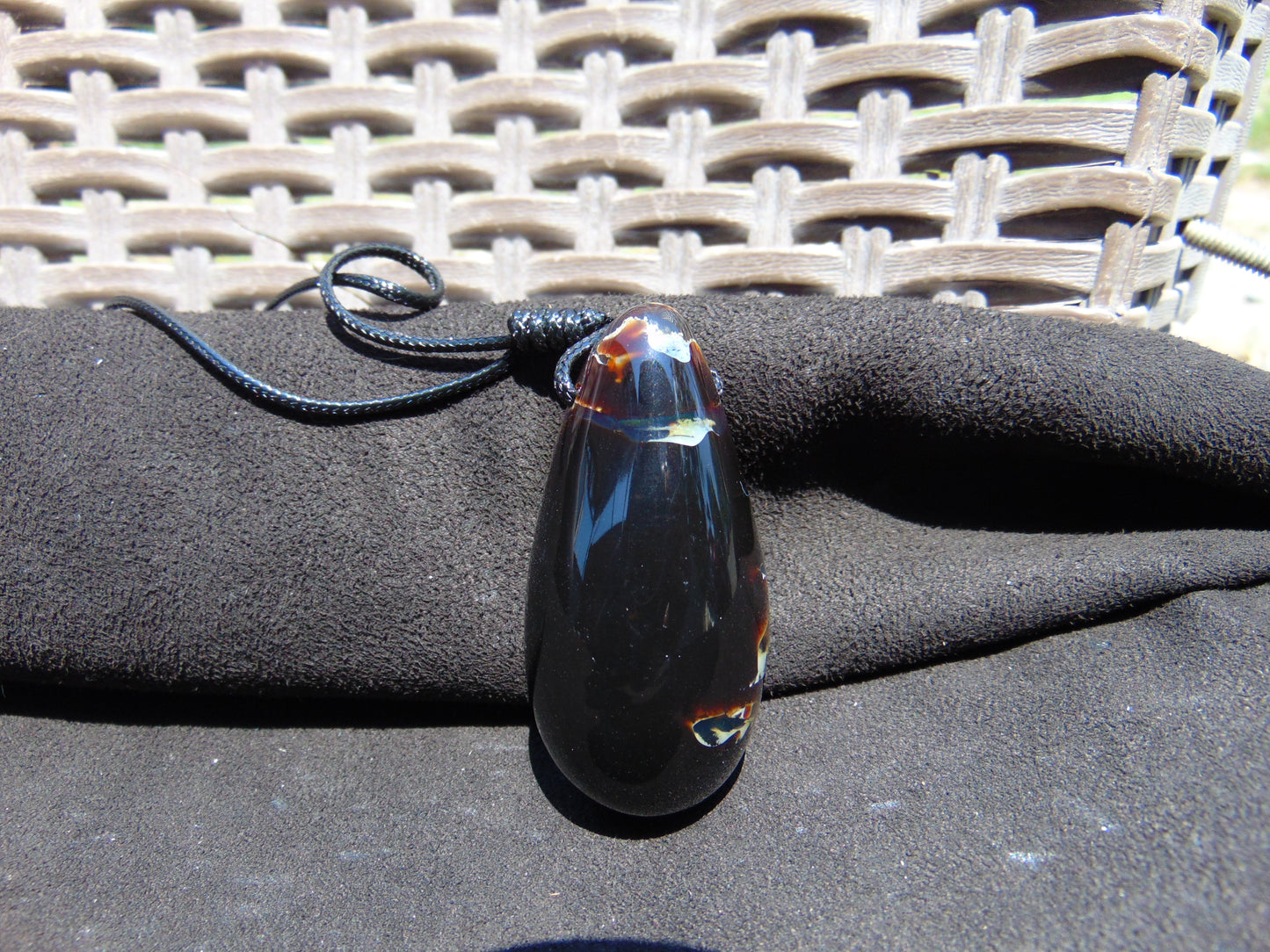 27 gr Teardrop Pendant Indonesian Amber for Healing 25N83
