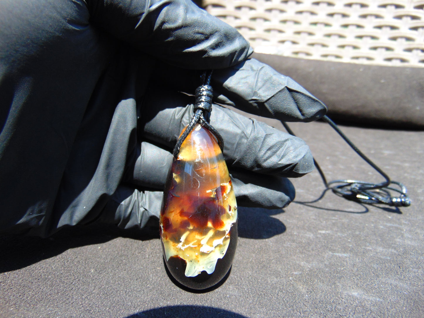 27 gr Teardrop Pendant Indonesian Amber for Healing 25N83