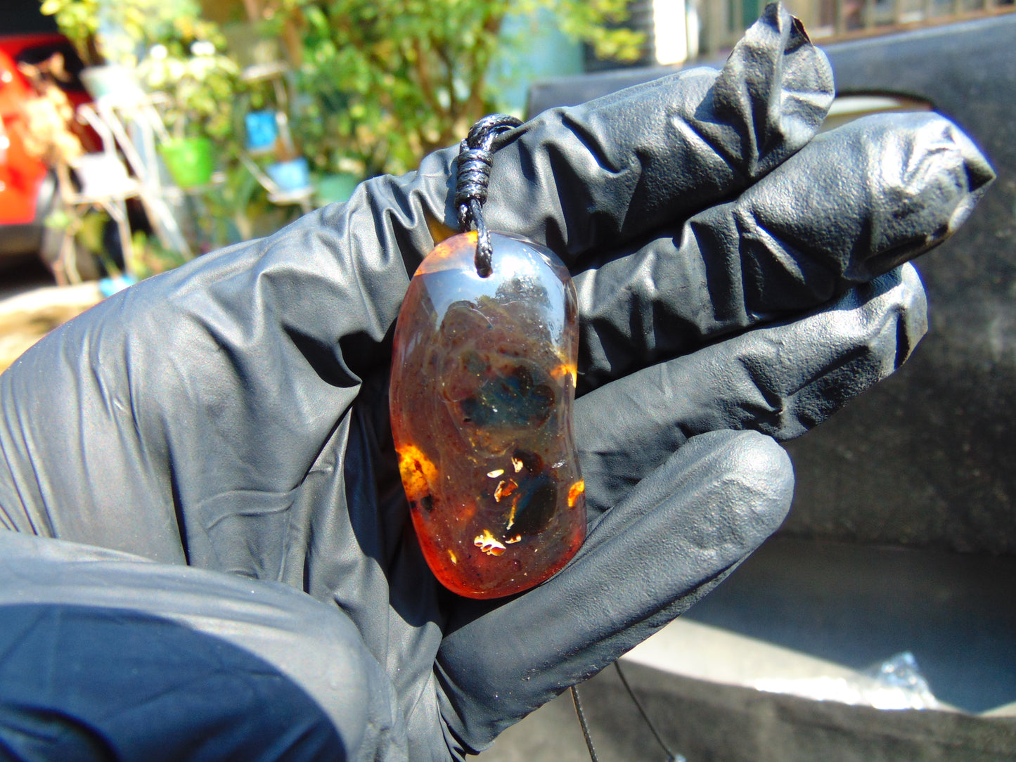 8 gram Pendant Indonesian Red Amber for Healing PBA341