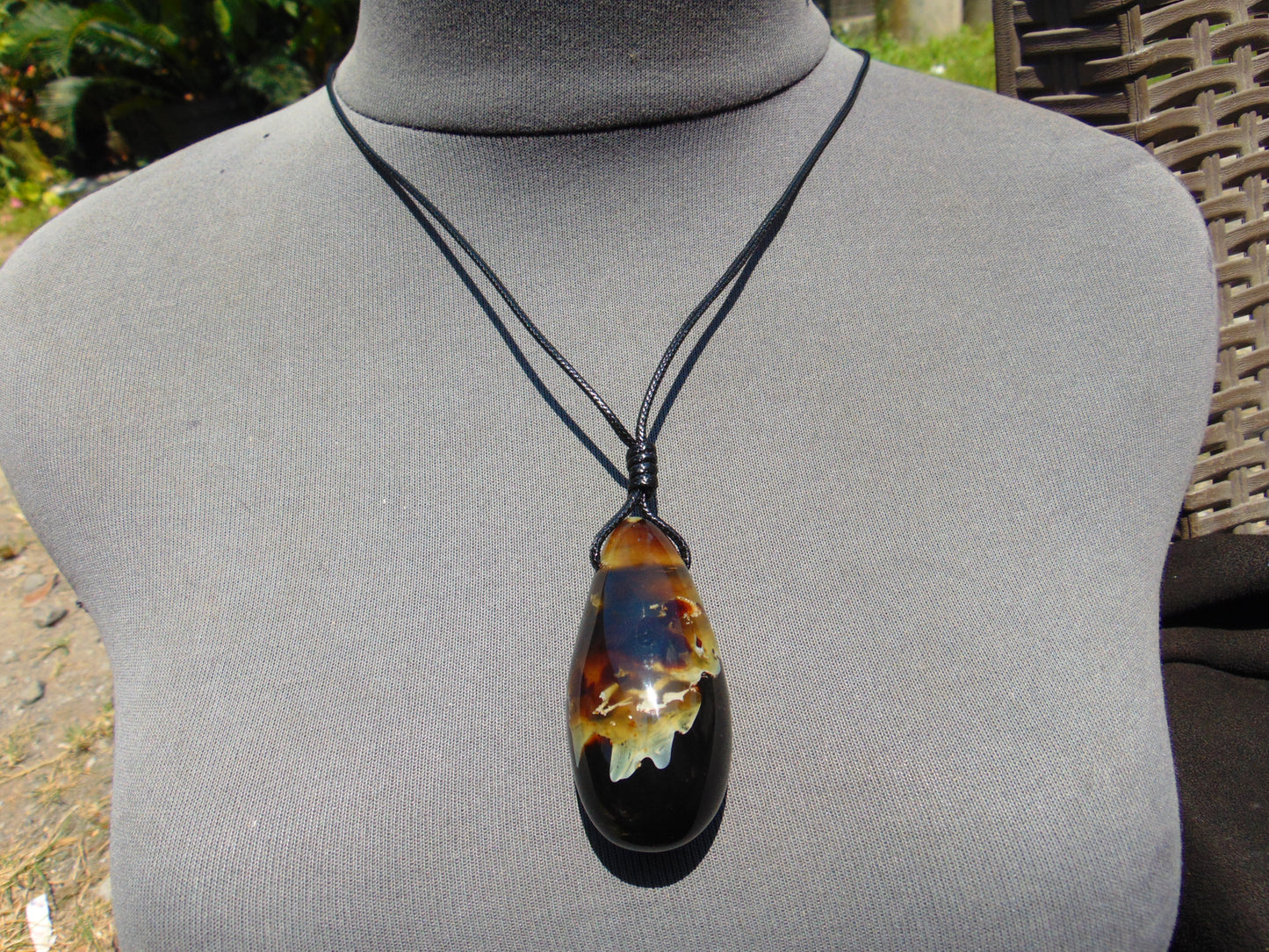 27 gr Teardrop Pendant Indonesian Amber for Healing 25N83