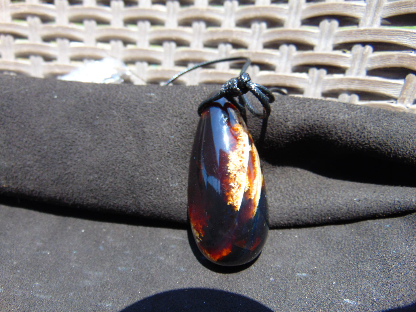 27 gr Teardrop Pendant Indonesian Amber for Healing 25Y14