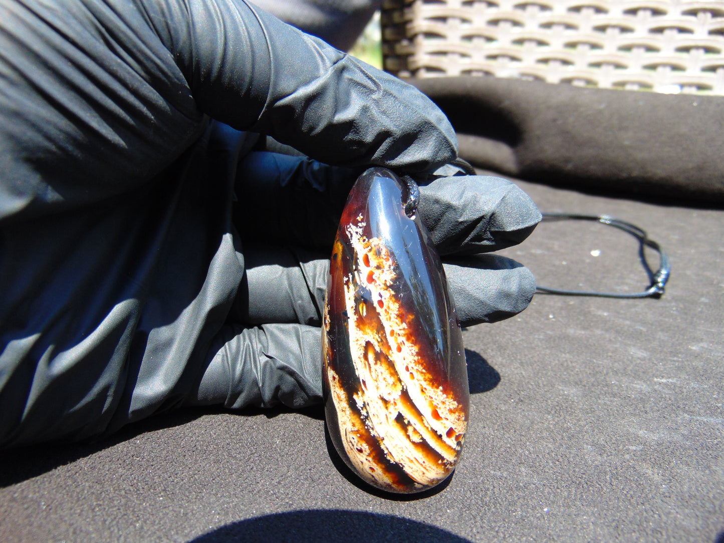 27 gr Teardrop Pendant Indonesian Amber for Healing 25Y14