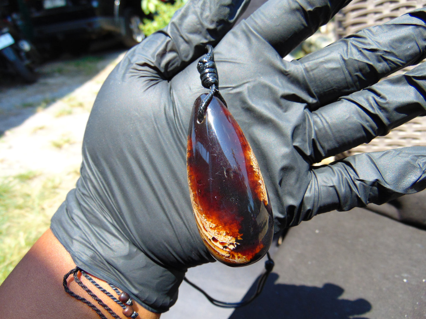 27 gr Teardrop Pendant Indonesian Amber for Healing 25Y14