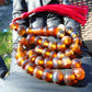 17 gr Hand Tasbih 33+2 Beads 8 mm Indonesian Yellow Blue Amber for Healing 26TBS25