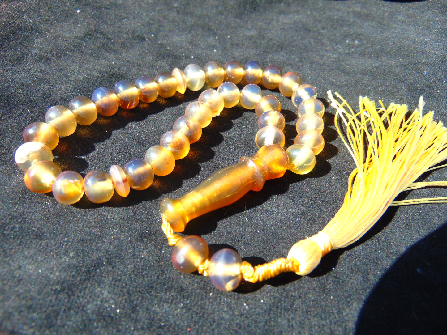 26 gr Hand Tasbih 33+2 Beads 8 mm Indonesian Blue Amber for Healing 26TBS48