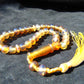 18 gr Hand Tasbih 33+2 Beads 8 mm Indonesian Yellow Blue Amber for Healing 26TBS28