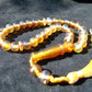 18 gr Hand Tasbih 33+2 Beads 8 mm Indonesian Yellow Blue Amber for Healing 26TBS28