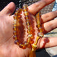 18 gr Hand Tasbih 33+2 Beads 8 mm Indonesian Yellow Blue Amber for Healing 26TBS28