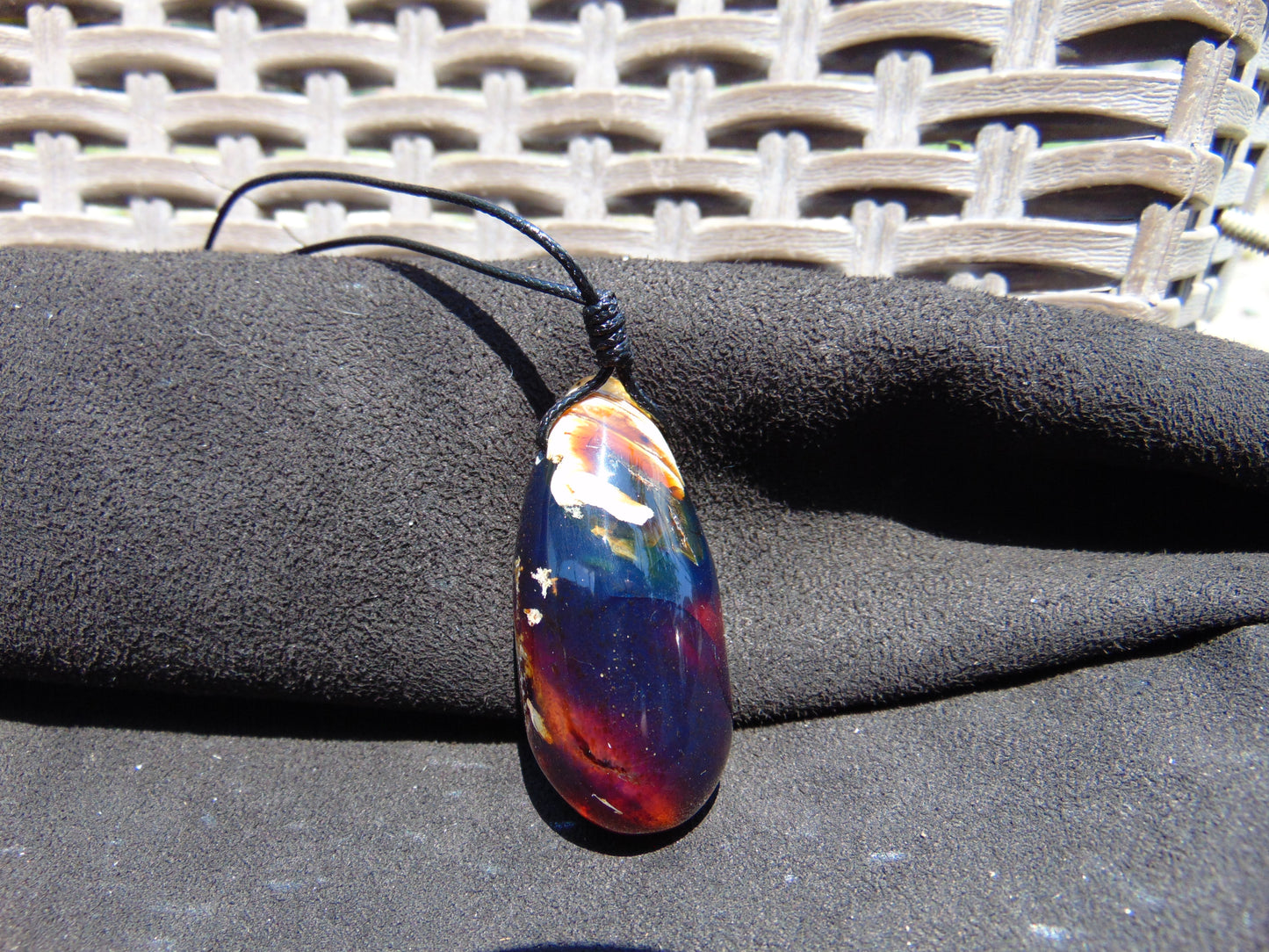 12 gr Teardrop Pendant Indonesian Blue Amber for Healing 25A47