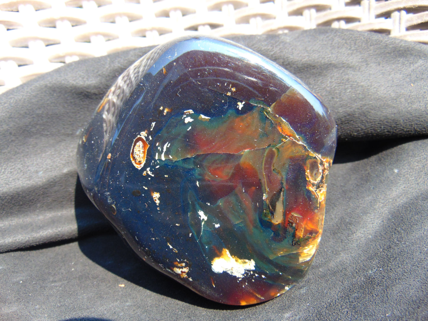 493 gr Full Polished Indonesian Blue Amber for Healing 26AR273