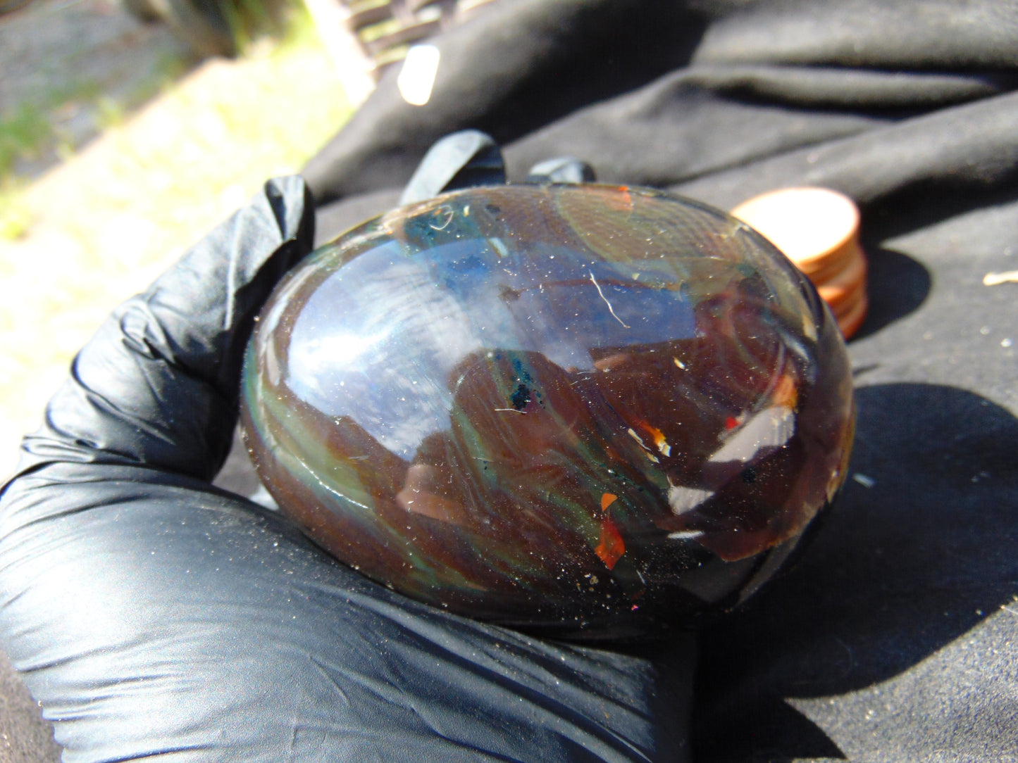 279 gr Shaped Egg 93x73 mm Indonesian Amber for Healing AJ1061