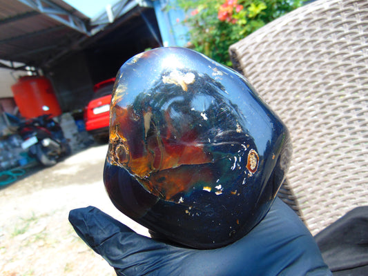 493 gr Full Polished Indonesian Blue Amber for Healing 26AR273