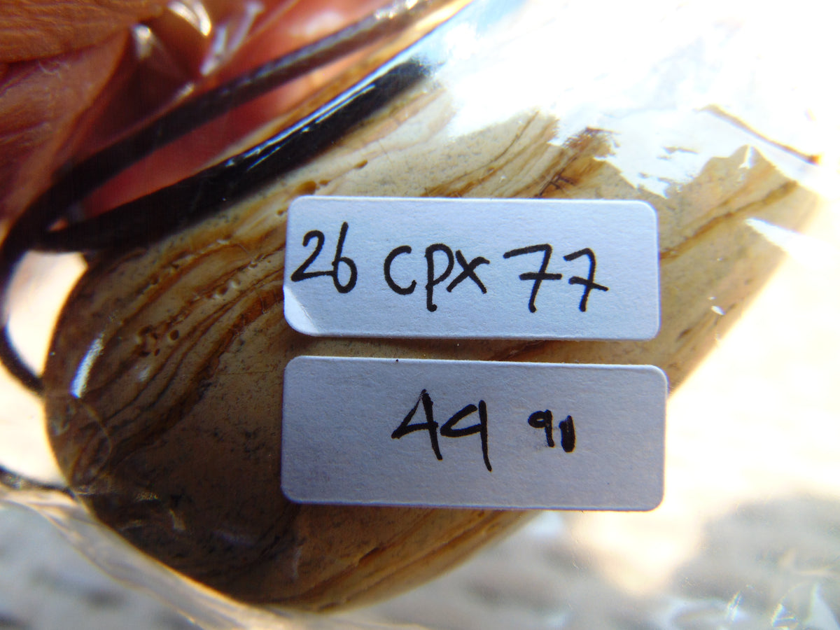 44 gr Genuine Natural Indonesian Yellow Cream Amber Big Pendant 26CPX77