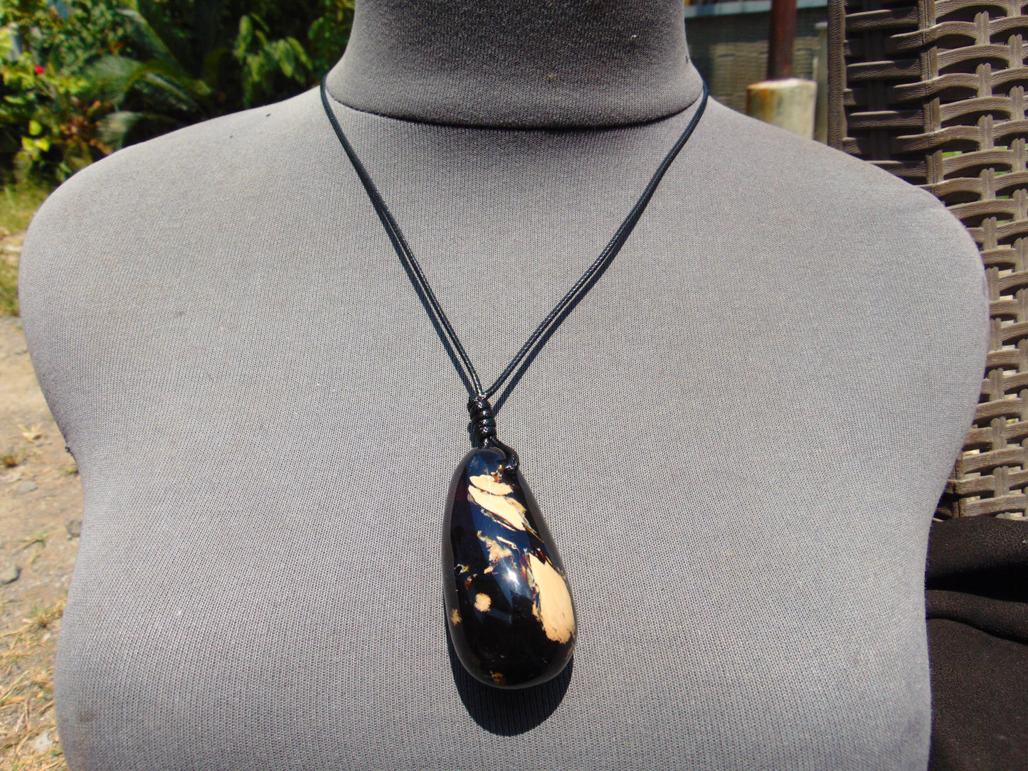 22 gr Teardrop Pendant Indonesian Blue Amber for Healing 25Y20