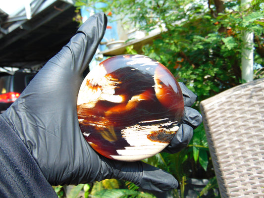 105 Round Flat 90x20 mm Indonesia Amber for Healing AR106