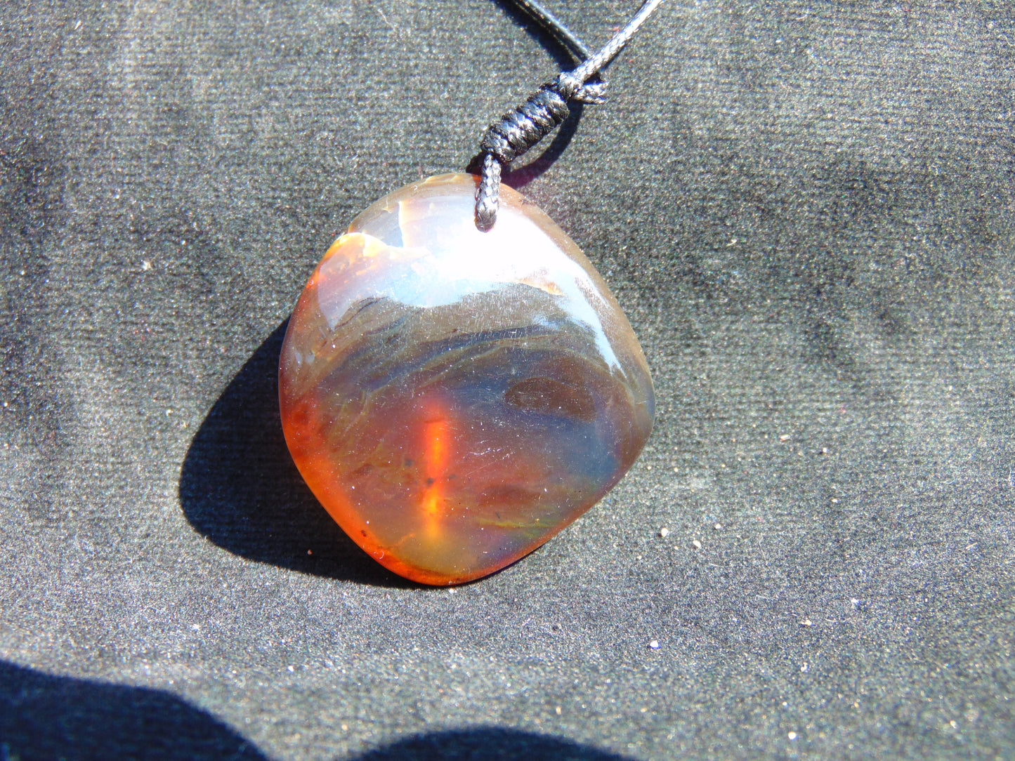 9 gram Pendant Indonesian Blue Amber for Healing D2