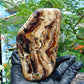 118 gram Slab polished Indonesian Sumatra Zebra Amber for Healing