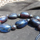 295 gram 15 Beads Big Necklace Indonesian Dark Blue Amber for Healing FR143