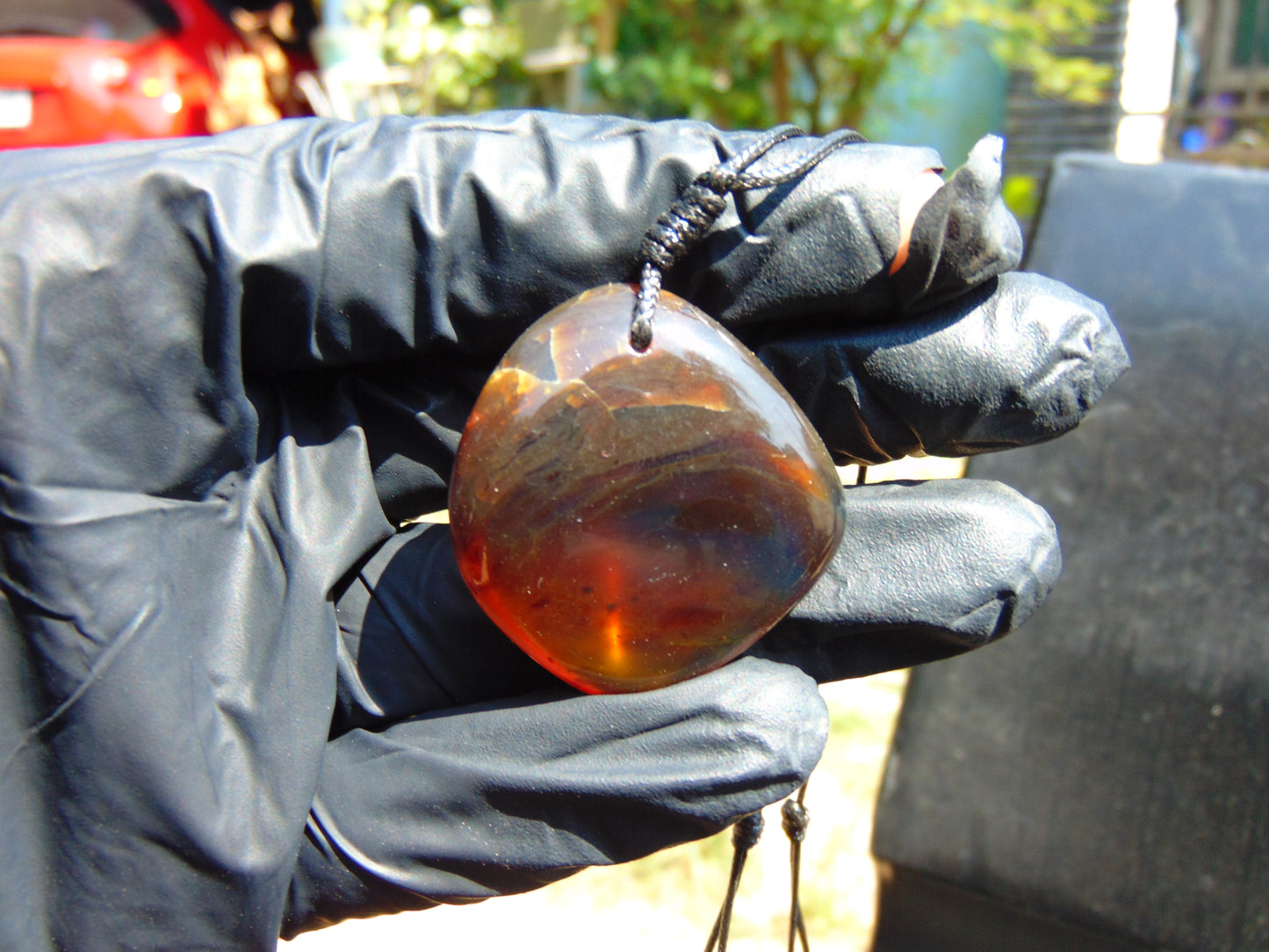 9 gram Pendant Indonesian Blue Amber for Healing D2