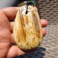 44 gr Genuine Natural Indonesian Yellow Cream Amber Big Pendant 26CPX26