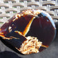 123 gram Slab polished Indonesian Sumatra Inclusion Cherry Red Amber for Healing 25N152