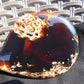 123 gram Slab polished Indonesian Sumatra Inclusion Cherry Red Amber for Healing 25N152