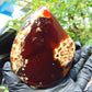 123 gram Slab polished Indonesian Sumatra Inclusion Cherry Red Amber for Healing 25N152