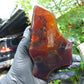 103 gram Slab polished Indonesian Sumatra Cherry Red Amber for Healing 25Y121