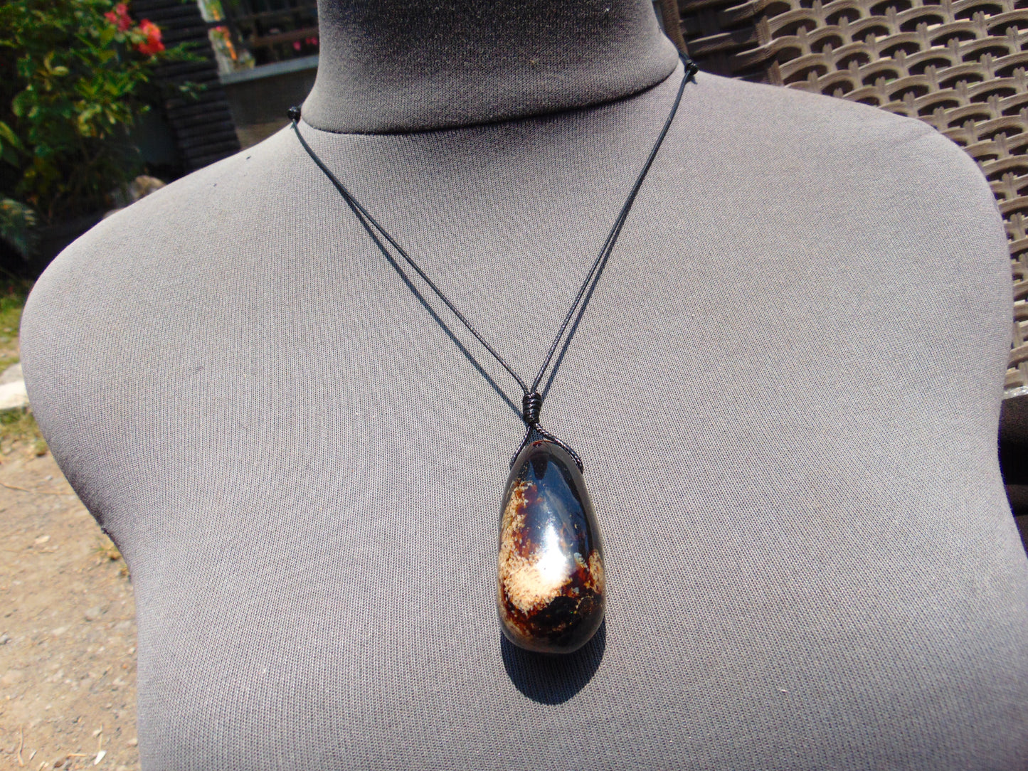 13 gr Teardrop Pendant Indonesian Blue Amber for Healing 25A41